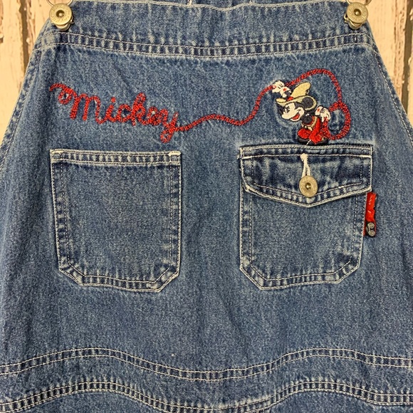 Sold vtg 90s Mickey Mouse Cowboy Mickey overalls - Picture 5 of 16